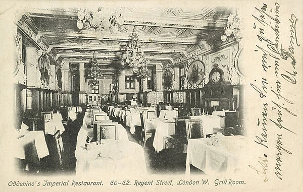 Oddeninos Imperial Restaurant, London (b  /  w photo)