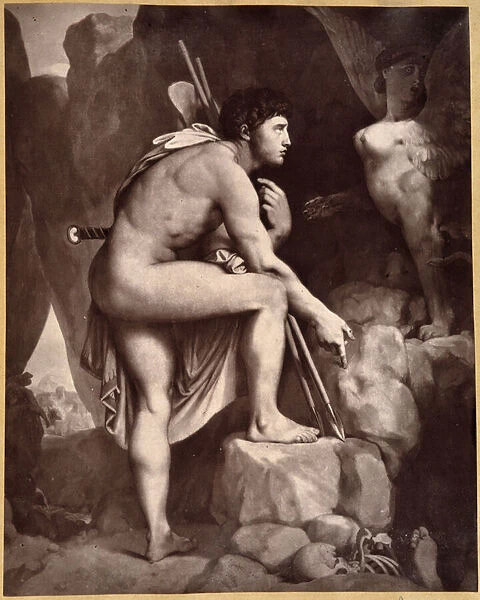 Oedipus with Sphinx according to Ingres