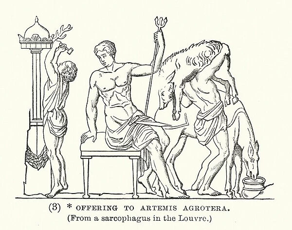 Offering to Artemis Agrotera (engraving)