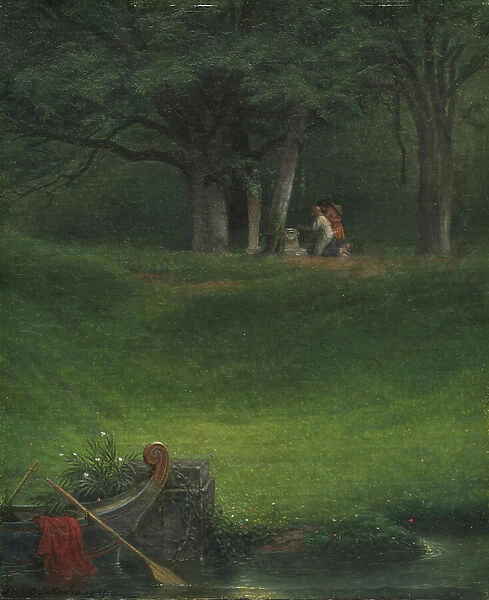 Offering to the God Pan, 1855 (oil on fabric)