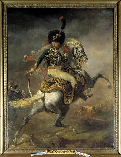 Officer of Hunters on Horseback of the Imperiale Guard Charge Painting by Theodore