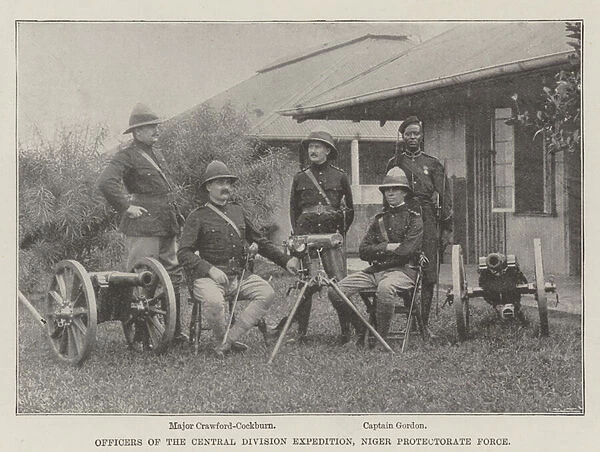 Officers of the Central Division Expedition, Niger Protectorate Force (b  /  w photo)