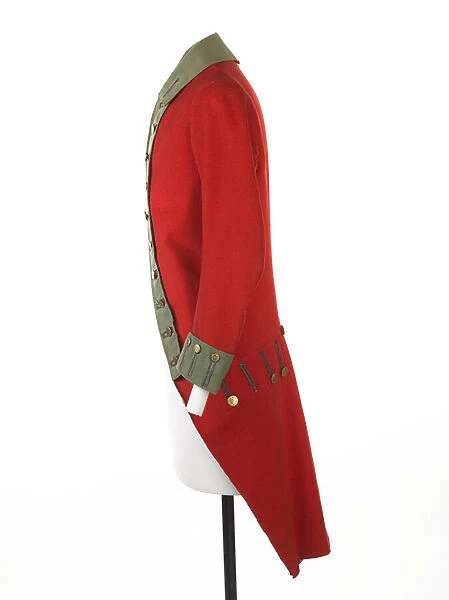 Officers coatee, 49th Regiment of Foot, 1770 circa (fabric)