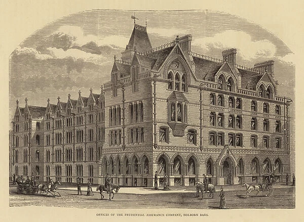 Offices of the Prudential Assurance Company, Holborn Bars (engraving)