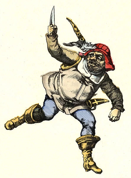 Ogre. Illustration of the tale 'Le Pepetit Poucet'
