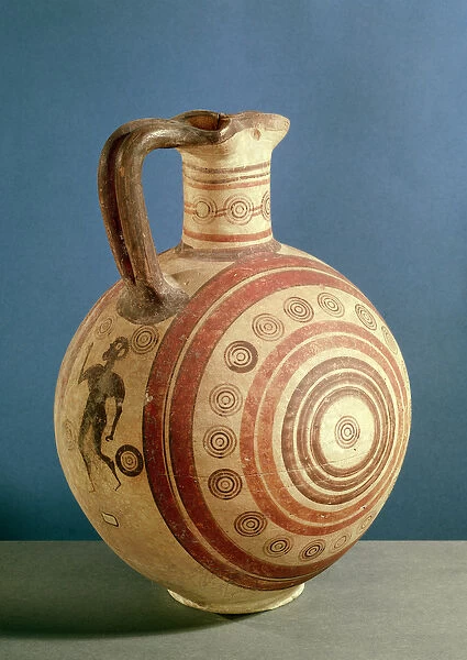 Oinochoe decorated with concentric circles (ceramic)