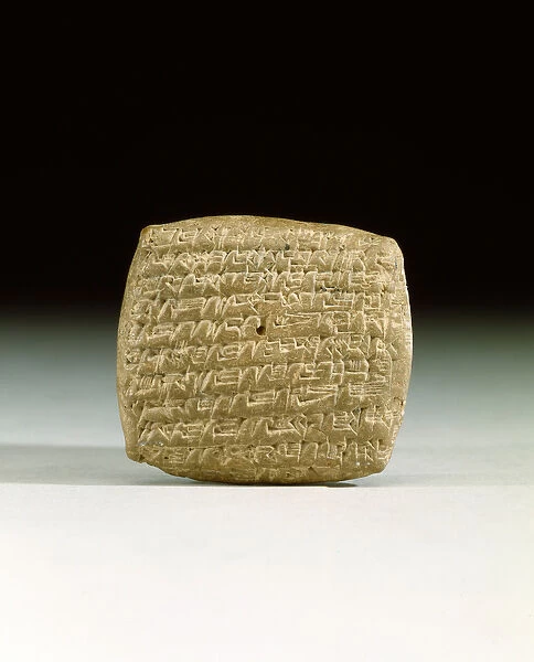 An old Assyrian cuneiform tablet, from the merchant colony at Kanesh in Cappadocia