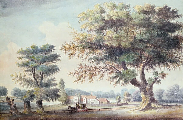 The Old Cheesecake House, north of the Serpentine, 1786 (w  /  c on paper)