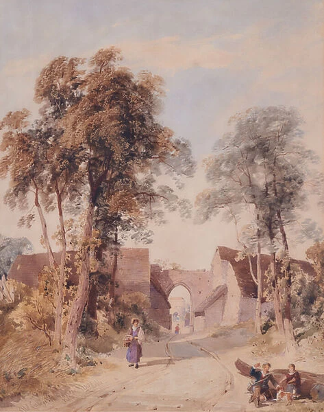 Old College, Maidstone, 19th century (Watercolour)