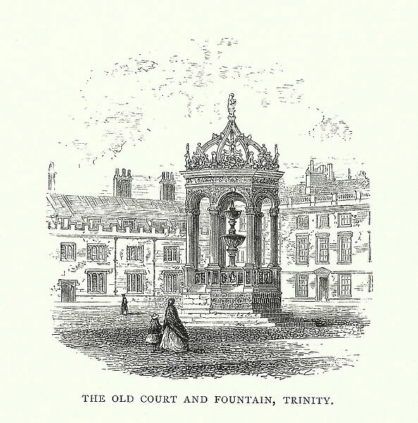 The Old Court and Fountain, Trinity (engraving)