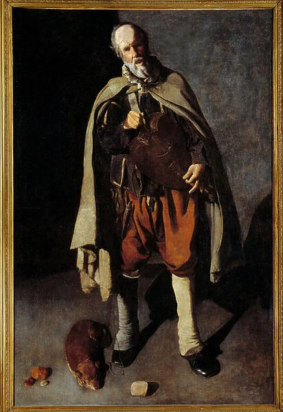 The old dog. Painting by George of the Tower (1593-1652), 17th century. Dim. 1, 86x1, 2m
