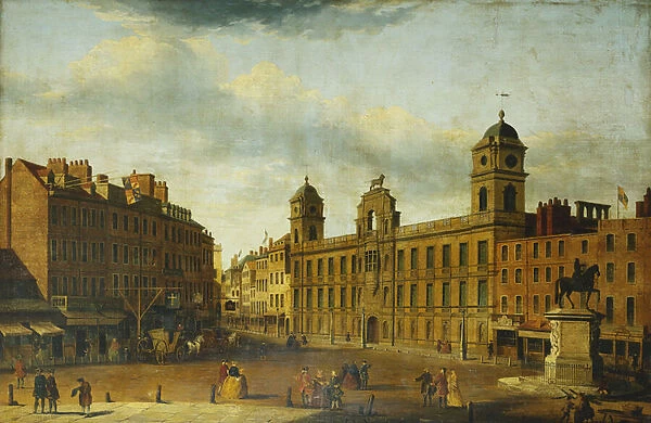 Old Northumberland House, Charing Cross, (oil on canvas)