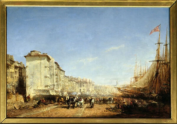 The old port of Marseille. Painting by Felix Ziem (1821-1911). Oil on canvas