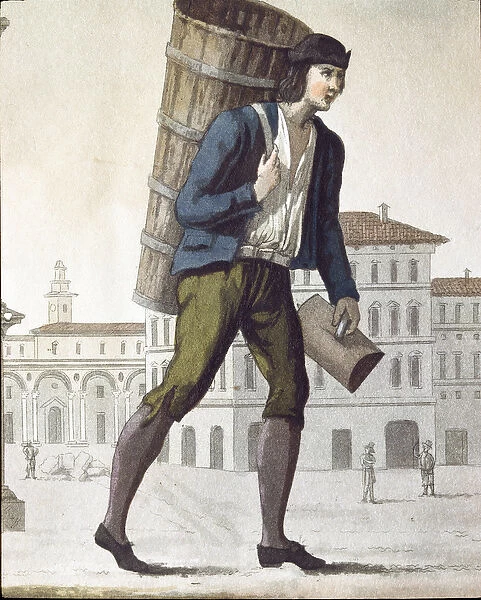 Old trade: the milkman (Lithograph, 19th century)