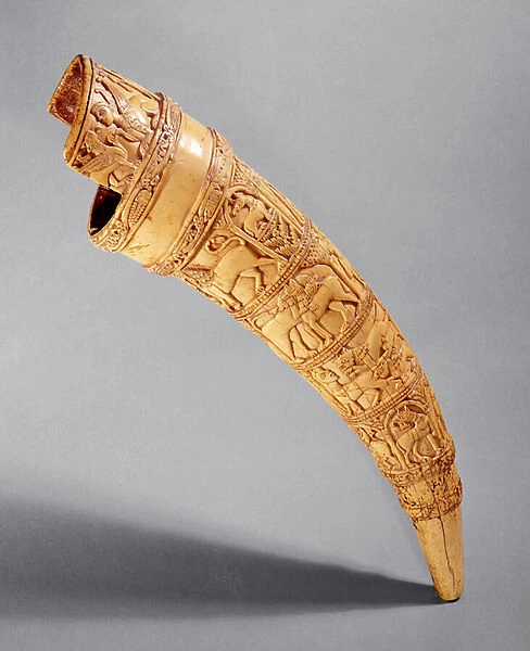 An oliphant, from the Treasure of St. Sernin, Salerno Workshop (ivory) (see also 166371)