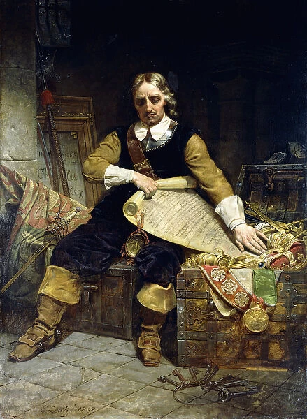 Oliver Cromwell, 1867 (oil on canvas)