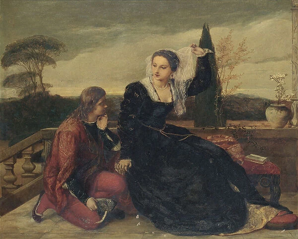 Olivia and Viola (oil on panel)