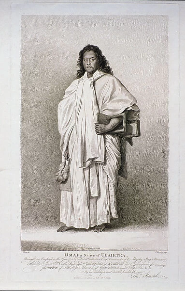 Omai a Native of Ulaietea, 1774 (engraving)