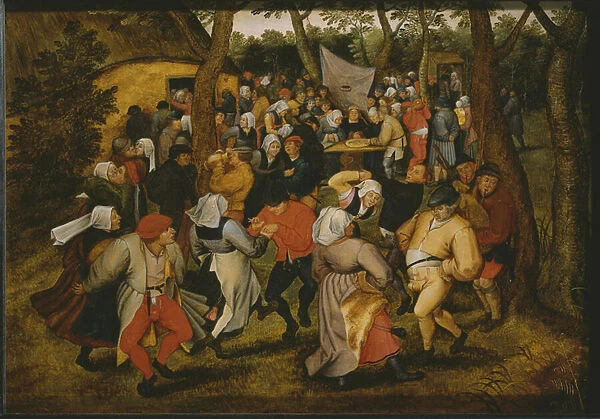 Open air wedding dance, 1610 (oil on panel) (see also 346632)