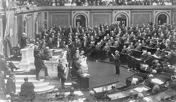 Opening of 59th Congress, 1906 (b  /  w photo)