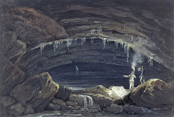 Opening of the cave at Porth yr Ogof (w / c on paper)