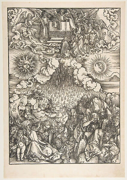 The Opening of the Fifth and Sixth Seals, from the Apocalypse, 1498 (woodcut)