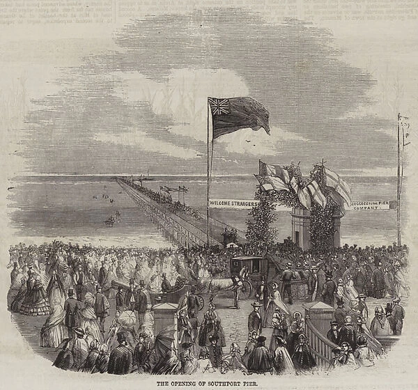 The Opening of Southport Pier (engraving)