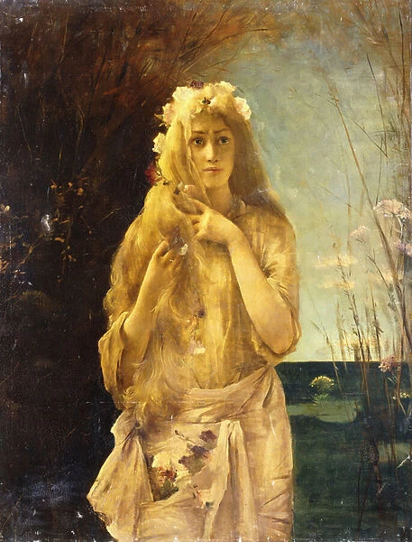 Ophelia, (oil on canvas)