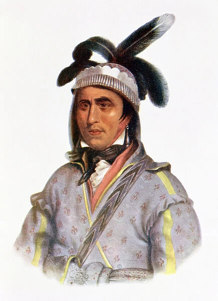 Opothle-Yoholo, a Creek Chief, 1825, illustration from The Indian Tribes of North America, Vol