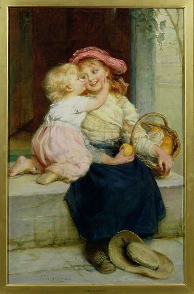 The Orange Seller (oil on canvas)