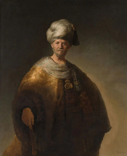 The Oriental Noble also known as The Slavic Noble - Painting by Rembrandt van Rijn