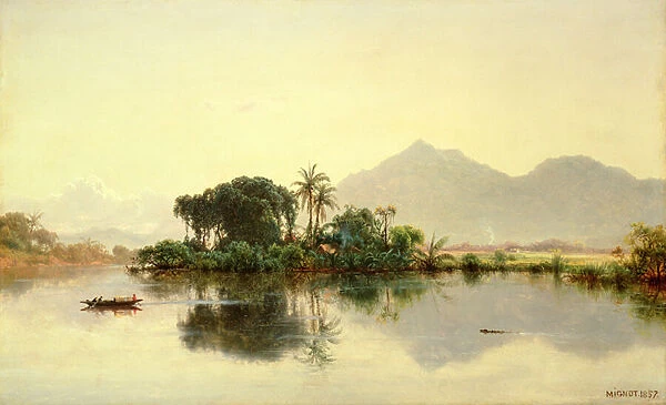 On the Orinoco, Venezuela, 1857 (oil on board)