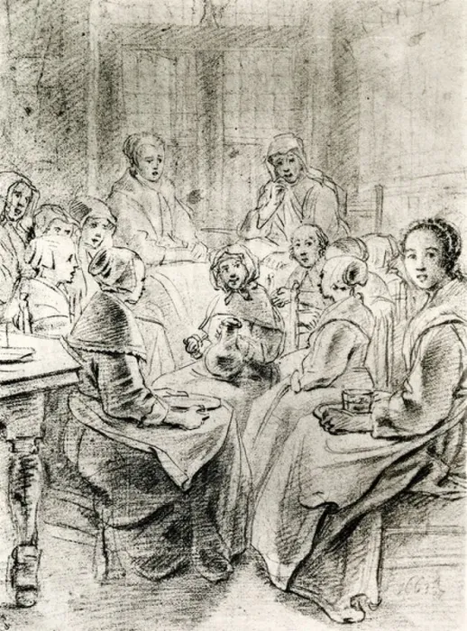 Framed Print : Orphanage. 3125074 Orphanage by Bray, Jan de (c.1626-97); (add.info.: Orphanage