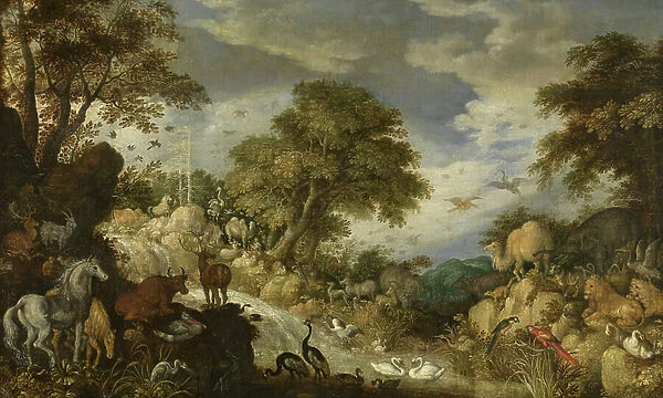 Orpheus and the Animals (oil on canvas)