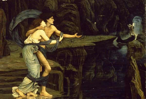 Orpheus and Eurydice on the Banks of the River Styx, 1878 (oil on panel)