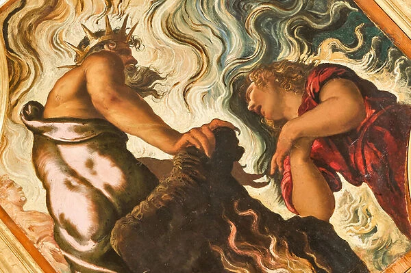 Orpheus imploring Pluto, detail of 2384623 (oil on canvas)