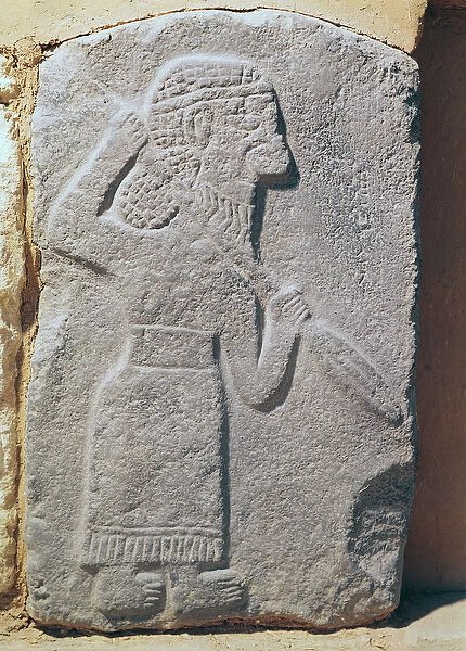 Orthostat depicting a soldier from the Palace of Kapara, King of Guzama, Tell Halaf