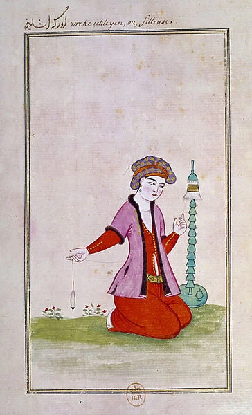 Ottoman art: a spreader. Prints from a manuscript, 1720. Paris, B. N