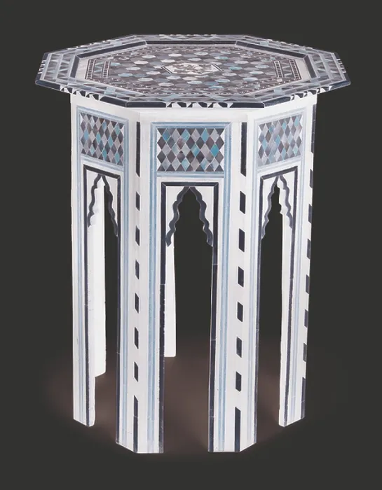 Framed Print : Ottoman octagonal table, Turkey, 19th century (mother-of-pearl, tortoiseshell & wood)