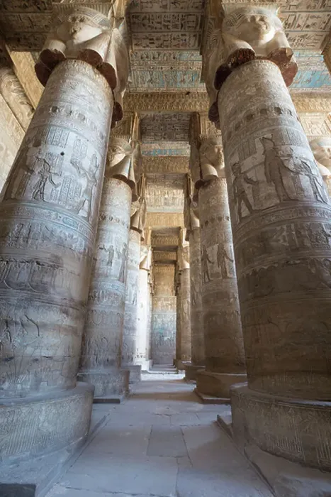 Framed Print : Outer hypostyle hall, temple of Hathor, Dendara, Egypt Framed Print : Outer hypostyle hall, temple of Hathor, Dendara, Egypt