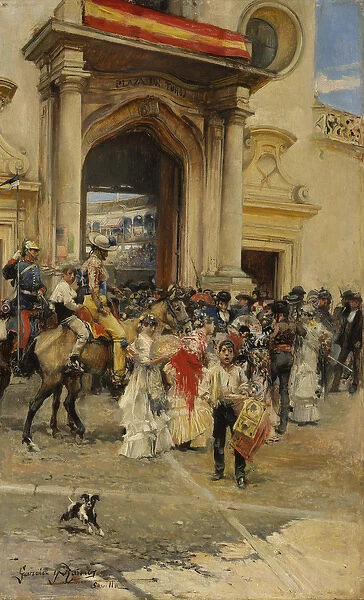 Outside the Bullring, c. 1880 (oil on panel)