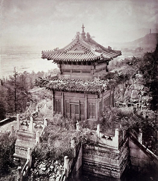 Overgrown Pagoda, c. 1855-65 (collotype)