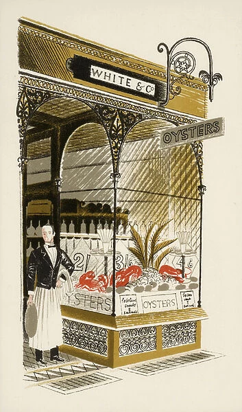 Oyster Bar, c. 1938 (colour litho)