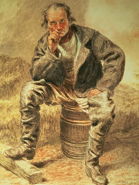 An Oysterman, 1827 (w  /  c on paper)