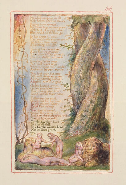P. 125-1950. pt36 The Little Girl Found (cont. ): plate 36 from Songs of Innocence