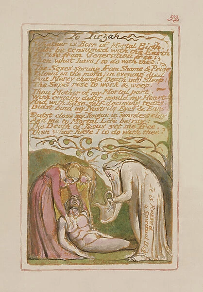 P. 125-1950. pt52 To Tirzah: plate 52 from Songs of Innocence and of Experience (copy a) c