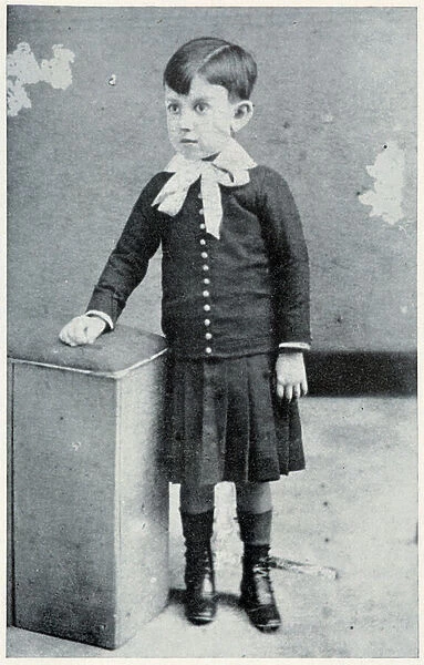 Pablo Picasso, at Four Years of Age, 1885 (b  /  w photo)
