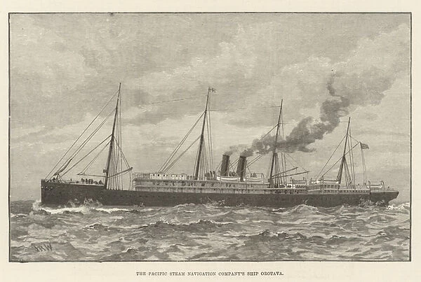 The Pacific Steam Navigation Companys Ship Orotava (engraving)