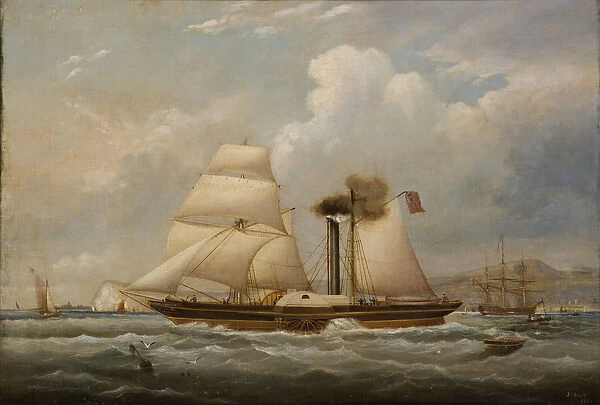 The paddle-tug Henry Wright (oil on canvas)