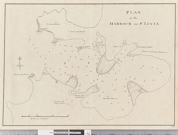 Page 37c Plan of the harbour of St. Lucia